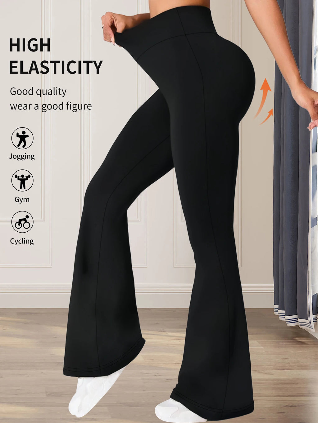 FlareMuse Pants – High-Waist Slim Flared Trousers  Sculpted fit. Elegant flare. Effortless confidence.