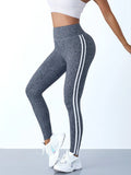 StripeFit Sculpt Leggings – High-Waist Sports Tights  Shape, support, and style in every move.