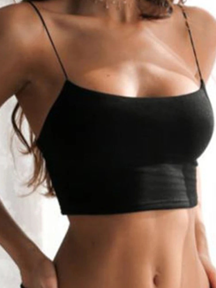 Noir Halter Crop Top – Backless Summer Cami  Minimal design. Maximum confidence.