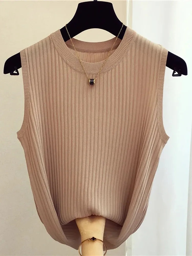 FlexKnit Crop Tank – Slim Sleeveless Summer Top  Simple, stretchy, and made to fit you perfectly.