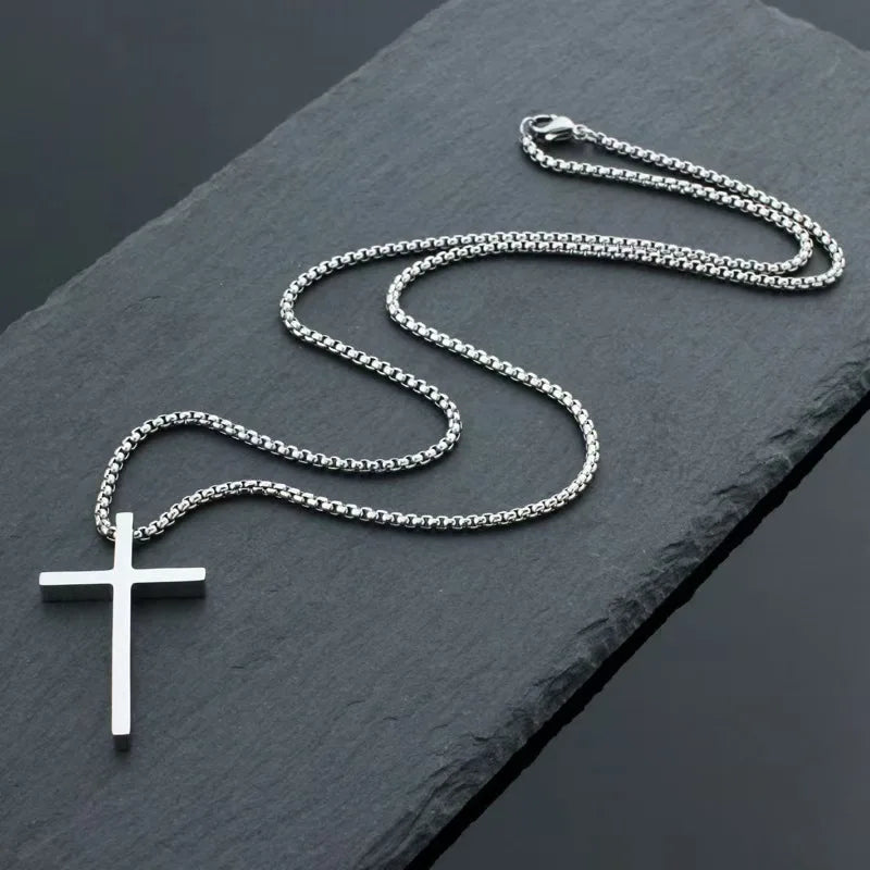 Classic Cross Necklace – Minimal Pendant for Men  Simple style. Strong meaning. Everyday essential.