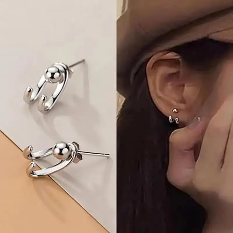 Crystal Heart Hoops – 925 Silver Needle Earrings  Soft sparkle. Sweet charm. Everyday luxury.
