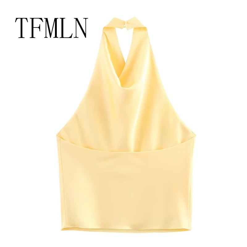 HalterChic Vest – Backless Waistcoat Top  Sharp style. Open back. Effortless elegance.