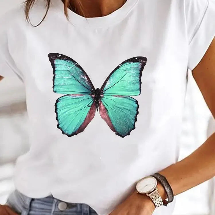 Heart Pop Tee – Y2K Love Print T-Shirt  Cute, playful, and full of personality.
