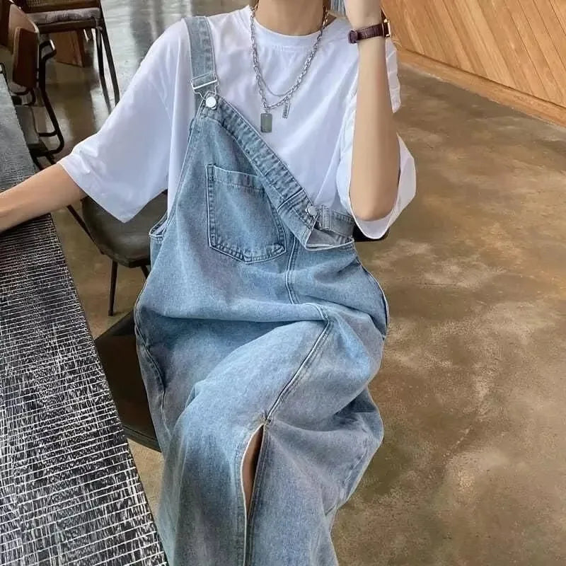 DenimEase Overall Dress – Casual Summer Slip Style  Relaxed, timeless, and effortlessly cool.