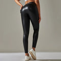 NoirSculpt Leather Leggings – High-Waist Scrunch Fit  Sleek shine. Sculpted curves. Maximum confidence.
