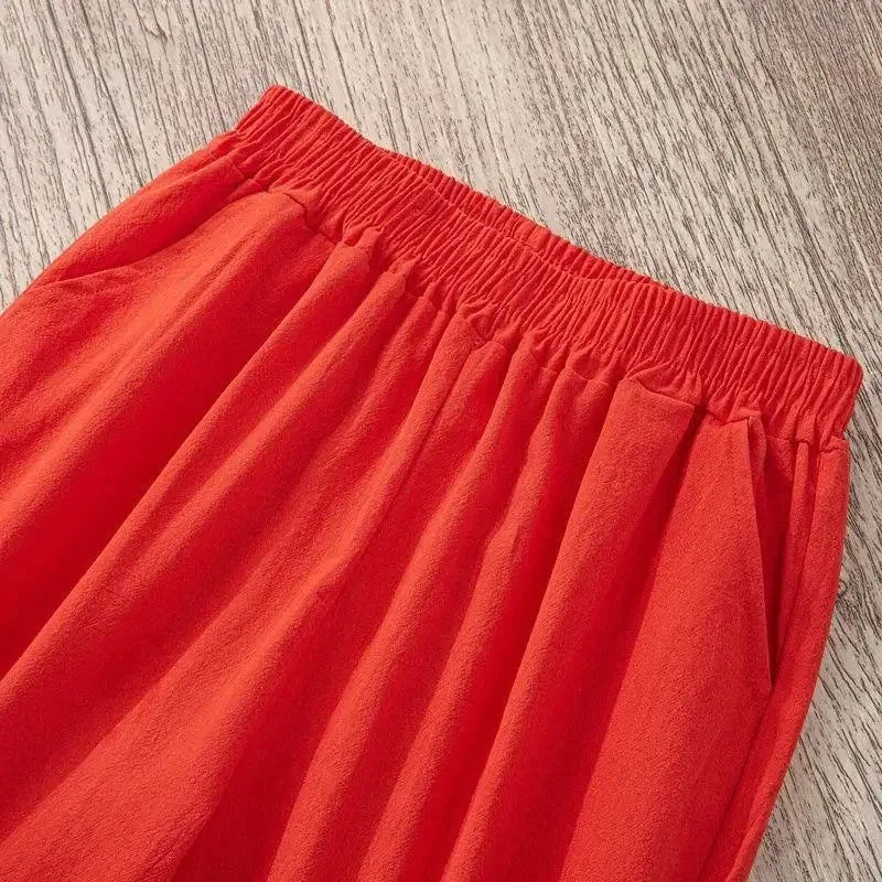LinenEase Harem Pants – Casual Elastic Summer Trousers  Relaxed comfort with effortless summer style.