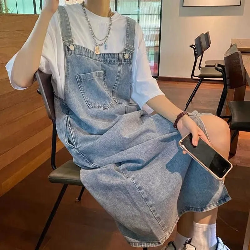 DenimEase Overall Dress – Casual Summer Slip Style  Relaxed, timeless, and effortlessly cool.