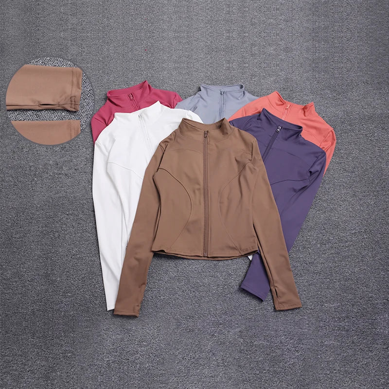 FlexFit Sport Jacket – Long Sleeve Workout Top  Lightweight feel. Sleek fit. Built for movement.