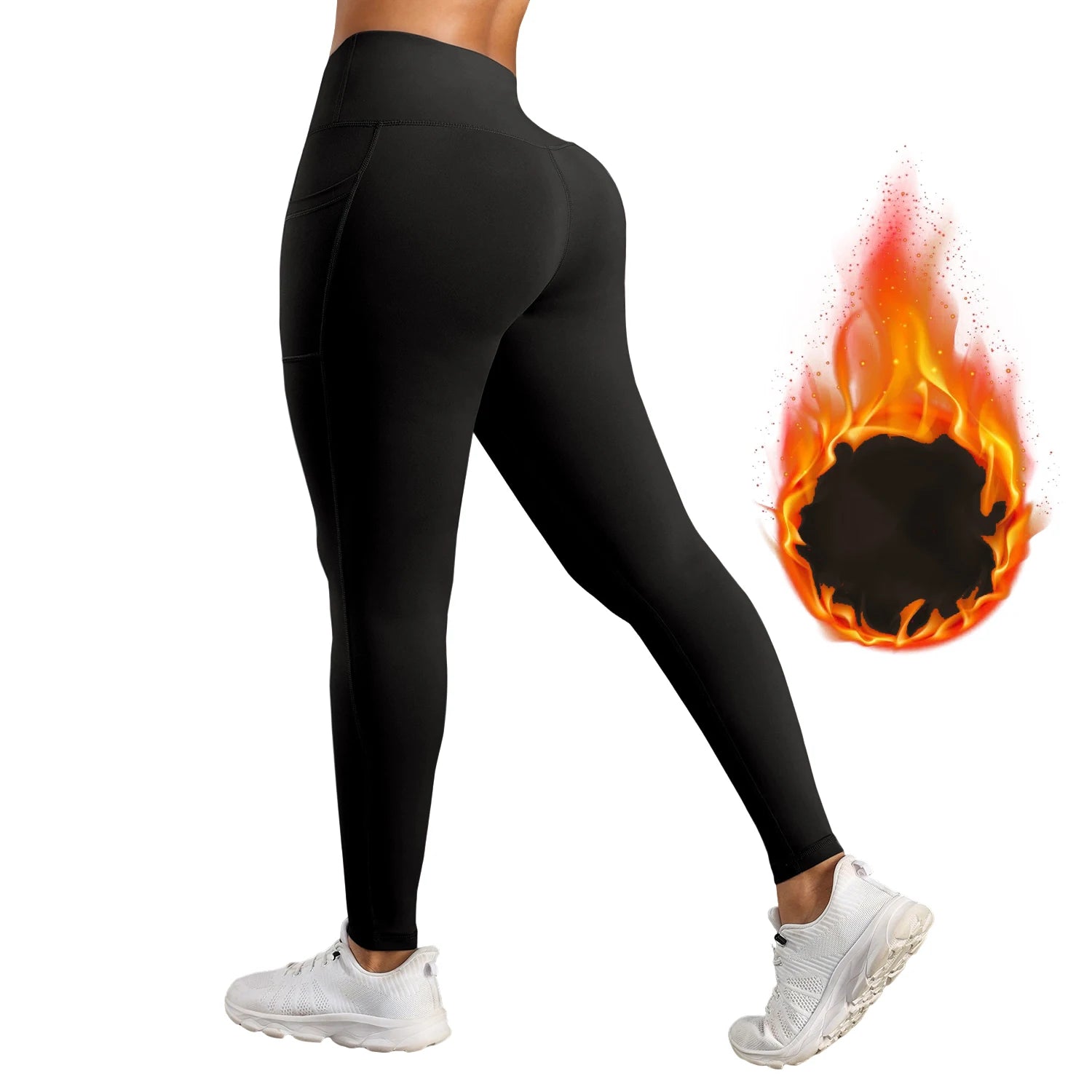 ThermaPocket Leggings – Fleece Lined High-Waist Fit  Warmth, comfort, and performance—perfect for cold days.