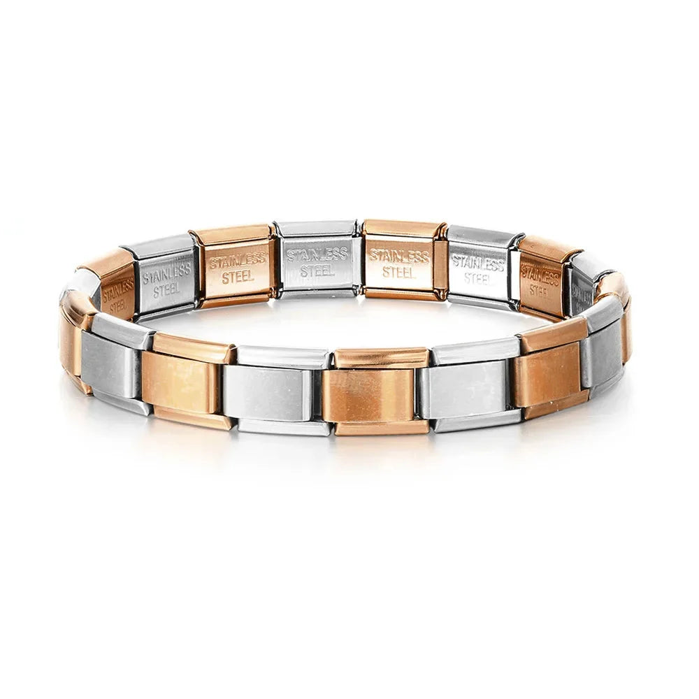 CharmLink Bracelet – 9mm Italian Stainless Steel Chain  Build your story. Wear your style. Personalize your look.