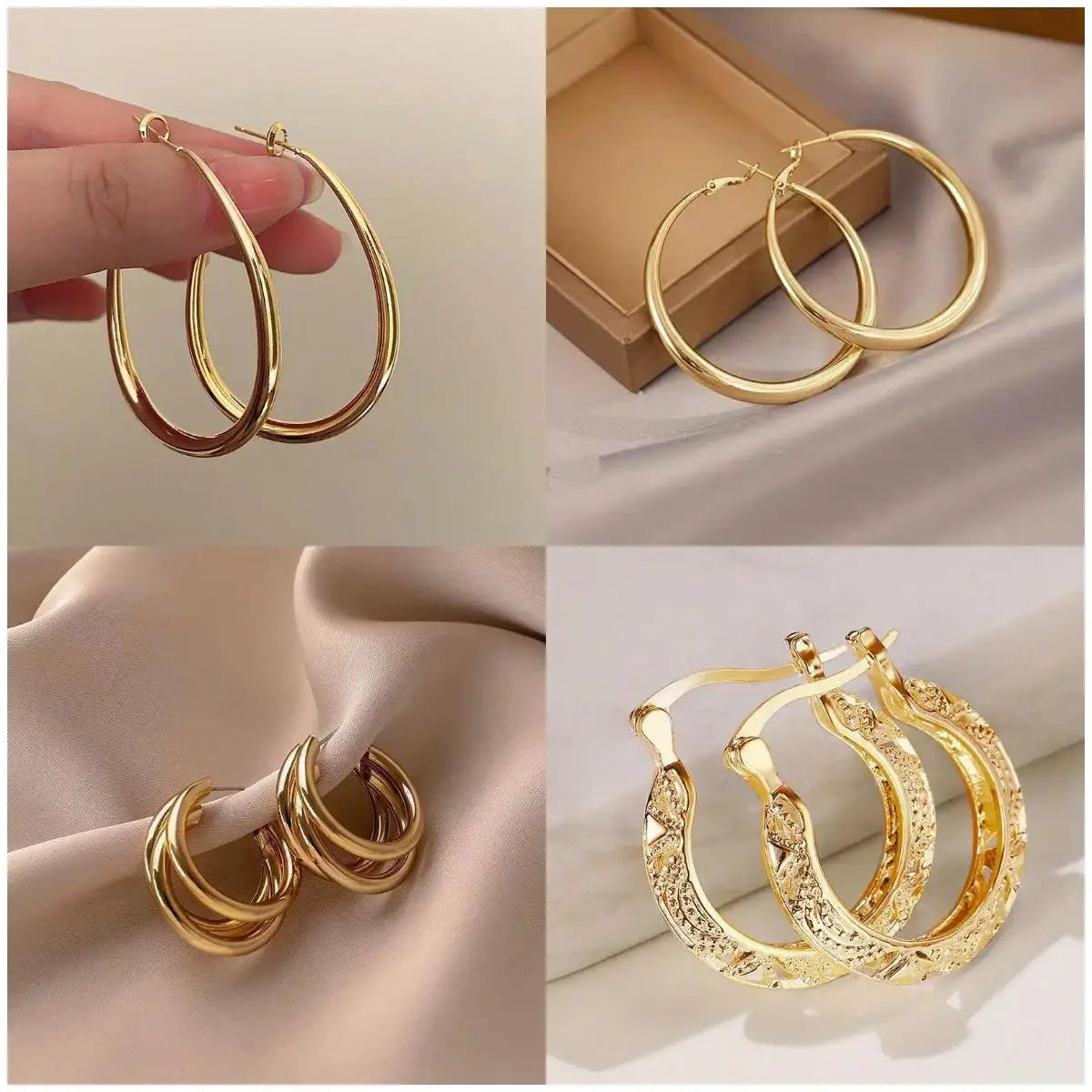 AquaDrop Earrings – 18K Gold Plated Elegance  Fluid shape. Golden shine. Everyday luxury.