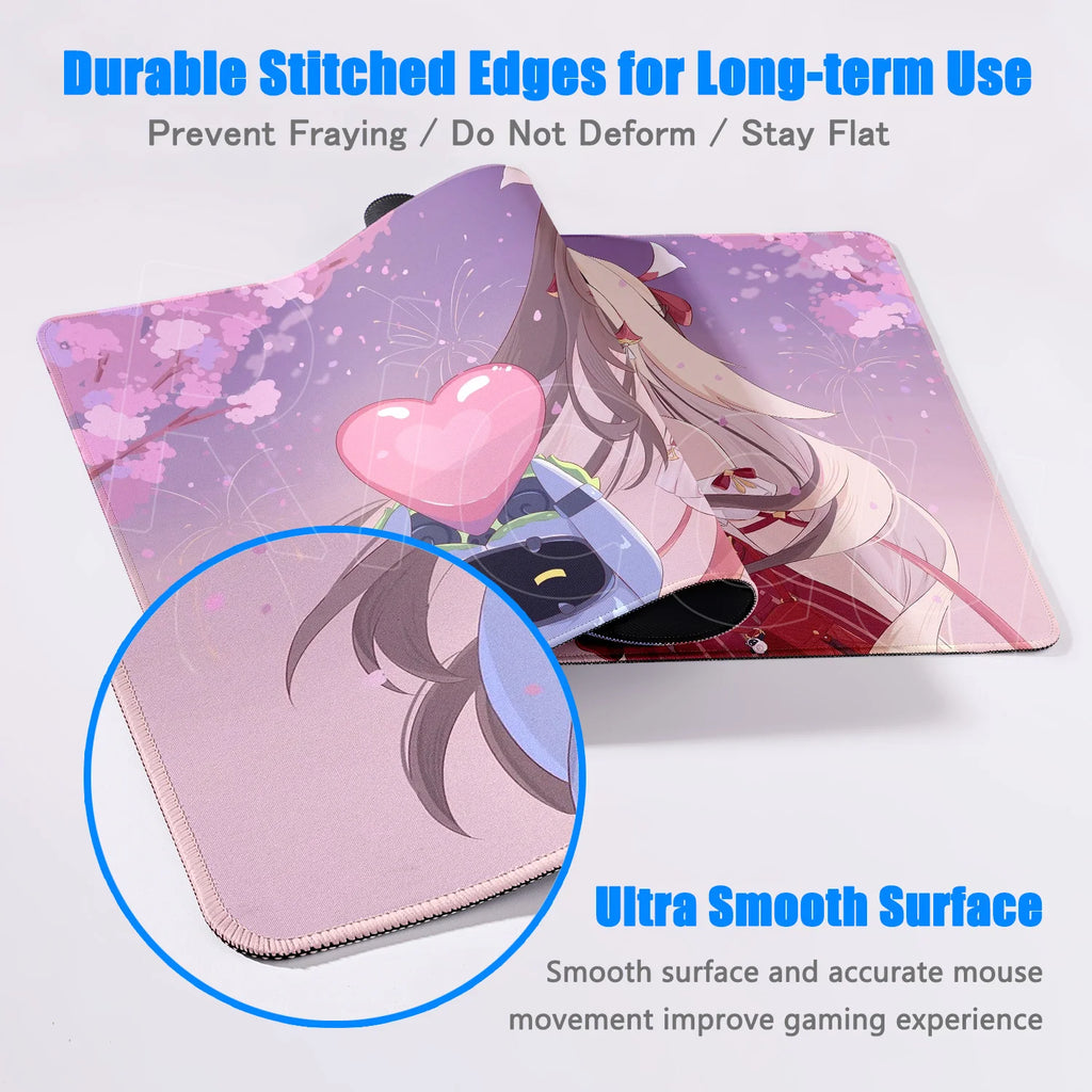 Anime Cute Ye Shunguang Mouse Pad Girl Zenless Zone Zero ZZZ Game Non-slip Mousepad XXL Keyboard Desk Mat 900x400mm Big Mice Mat