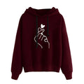 HeartCozy Hoodie – Korean Fleece Loose Fit  Warm feel. Cute detail. Everyday comfort.