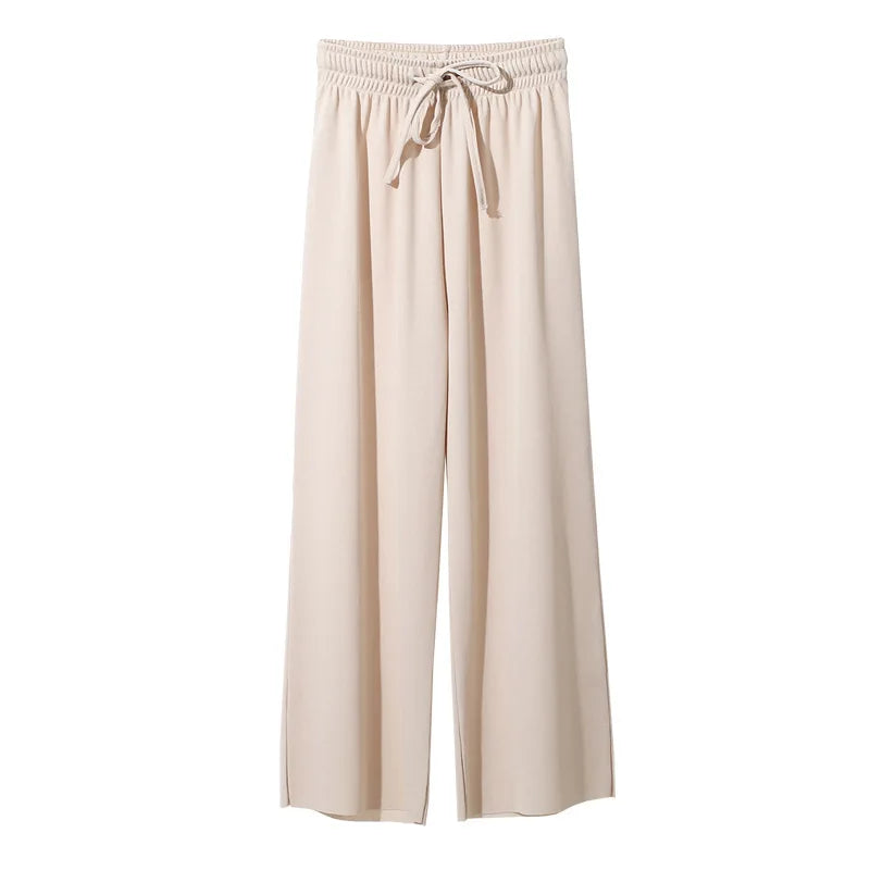 SilkBreeze Wide Leg Pants – Ice Silk Summer Trousers  Light feel. Flowing fit. Effortless comfort.