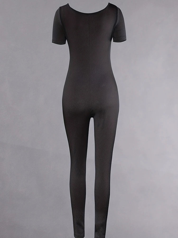 ActiveMuse Romper – Short Sleeve Bodycon Jumpsuit  All-in-one style. Sculpted fit. Everyday performance.