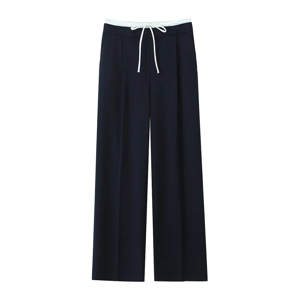 ChicLace Straight Pants – High-Waist Zip Detail Trousers  Structured style. Elegant fit. Effortless confidence.