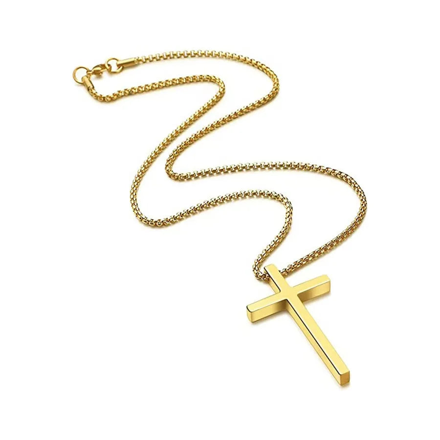 Classic Cross Necklace – Minimal Pendant for Men  Simple style. Strong meaning. Everyday essential.