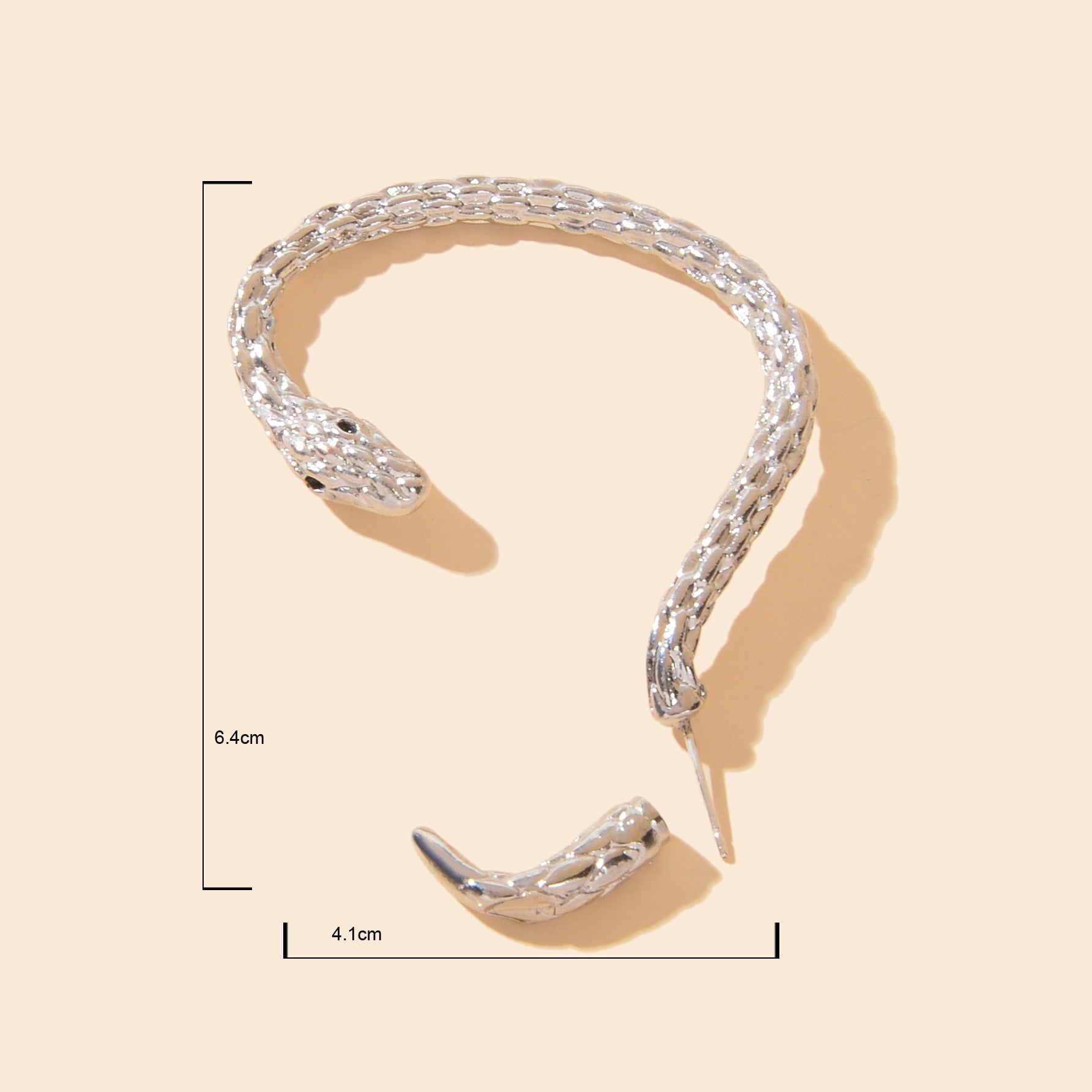 1 pc Punk Snake Piercing Cartilage Wrap Ear Jewellery Crawler Earring