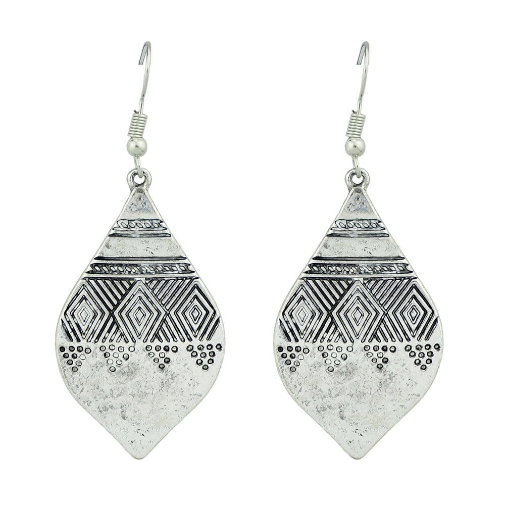 American Tribal Ethnic Antique Craved Geometric Parrtern Water Drop