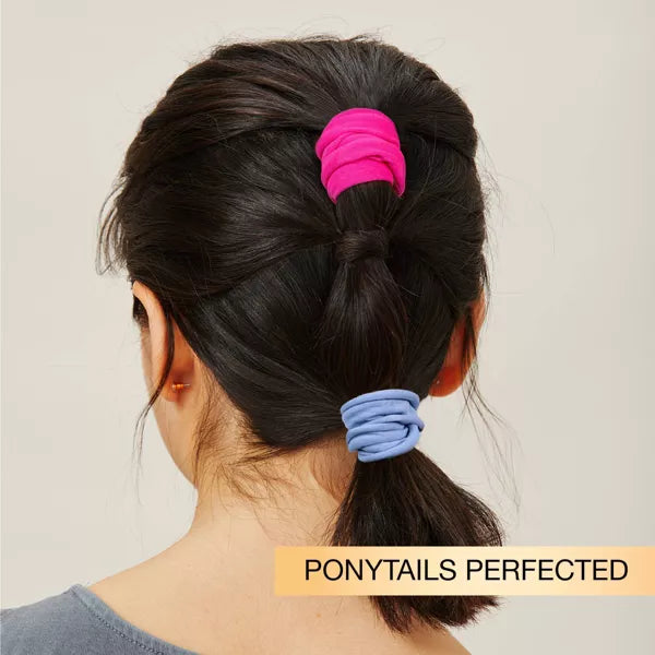 Super Comfy Hosiery Elastic Hair Tie Ponytailers - (12pcs)
