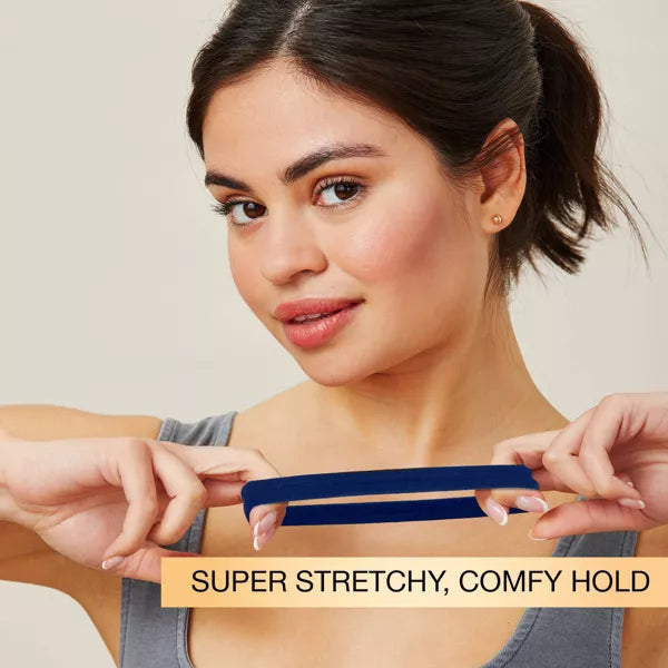 Super Comfy Hosiery Elastic Hair Tie Ponytailers - (12pcs)