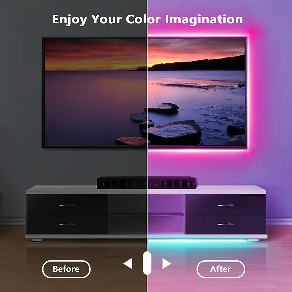 GlowSync LED Strip – USB RGB Light Tape (5050 SMD)  Color your space. Set the mood. Upgrade your vibe.