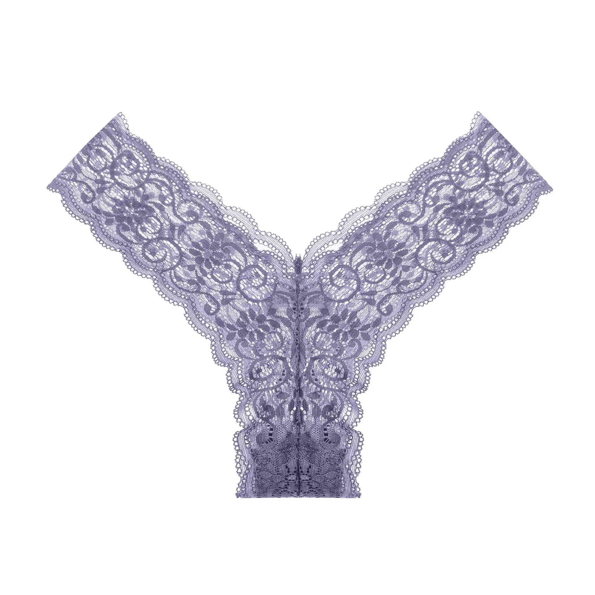 High Quality Floral Lace Thong Underwear Women Sexy Low-Rise Seamless Knitted Polyamide Spandex G-String Bikini Soft Logo Waist