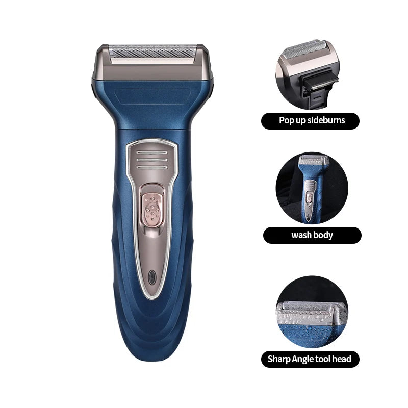 2025 Twin Blade Reciprocating Electric Foil Shaver USB Power Replacement RV Hotel Household Face Bikini Body Beard Trimmer Male
