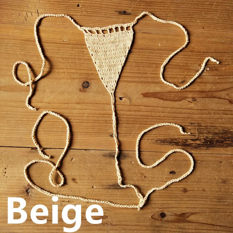 CHSD-X006 Hand Crochet Lace Thong String extreme Sexy Women Mini Secret Swim Brief  Bikini Micro Bikini  Swimwear Manufacturer