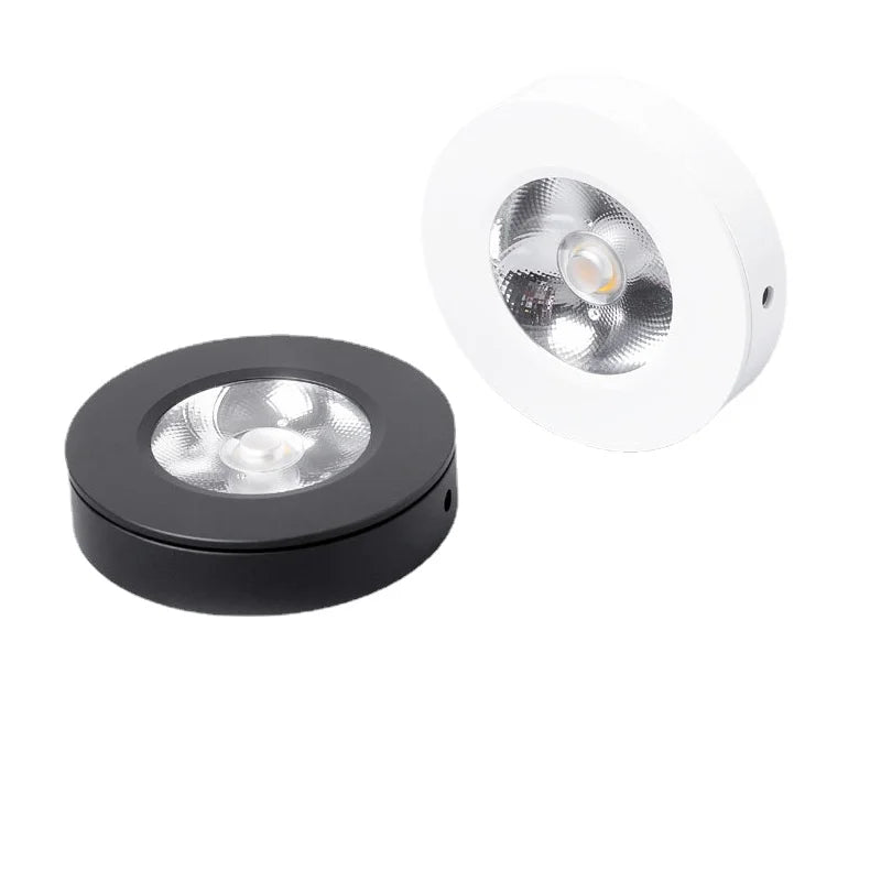 YMZM Led Ultra-thin Surface Mounted Small Spotlight Without Opening Ceiling Wine Cabinet Wardrobe Mini Spotlight Counter Light