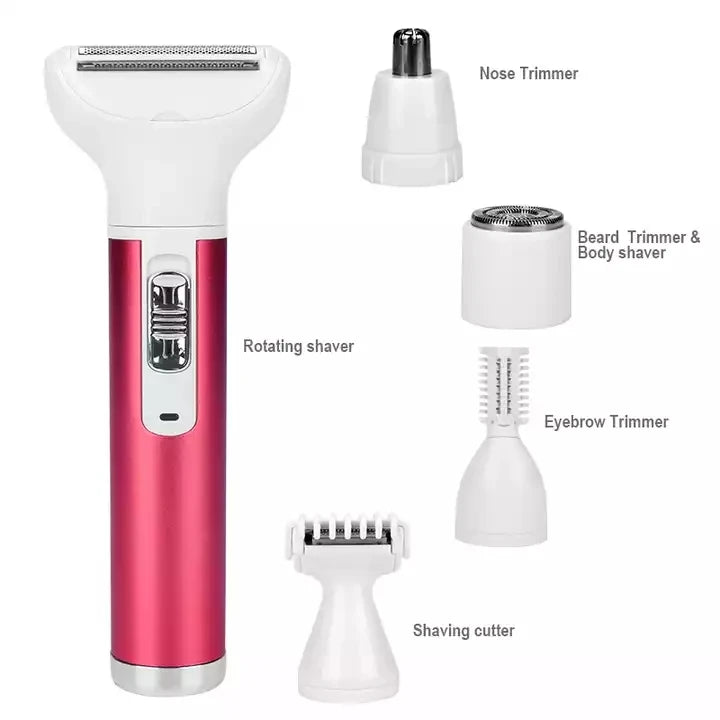 5 in 1 Electric Hair Remover Epilator Lady Shaver Nose Hair Trimmer Eyebrow Shaper Leg Armpit Bikini Trimmer Women Groin Trimmer