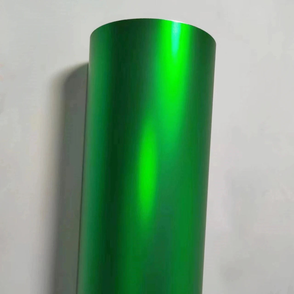 FYL Good Stretch PET Satin Ceramic Romani Green Car Film 1.52*17M Wrap Car Matte Wrap Vinyl Body Film Wrapping Auto Sticker