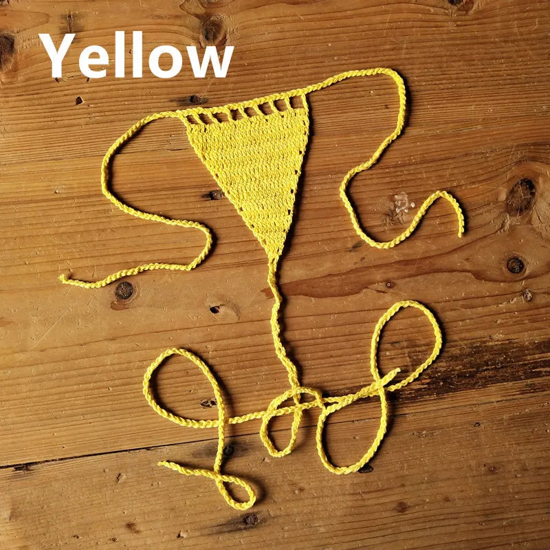 CHSD-X006 Hand Crochet Lace Thong String extreme Sexy Women Mini Secret Swim Brief  Bikini Micro Bikini  Swimwear Manufacturer