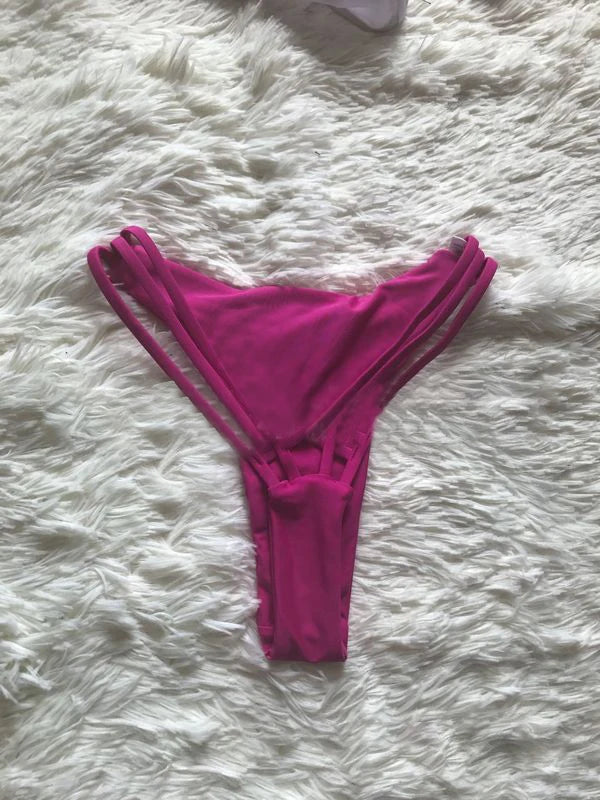 XCJB-A003 Fashion Split Multi Rope Ladder Bikini Beachwear Swimsuit Women Brazilian Bikini Women's Sexy Bikini Swimwear