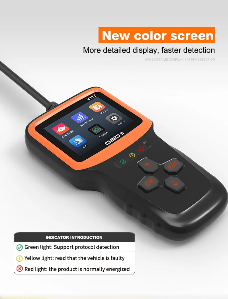 Lonauto 12V NEW Universal Obdii Protocols Vehicle Auto Machine Diagnostic OBD2 Car Diagnosis Scanner