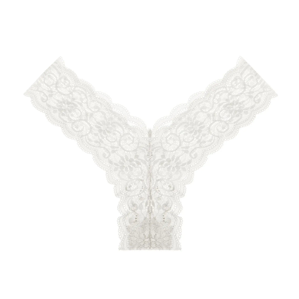 High Quality Floral Lace Thong Underwear Women Sexy Low-Rise Seamless Knitted Polyamide Spandex G-String Bikini Soft Logo Waist