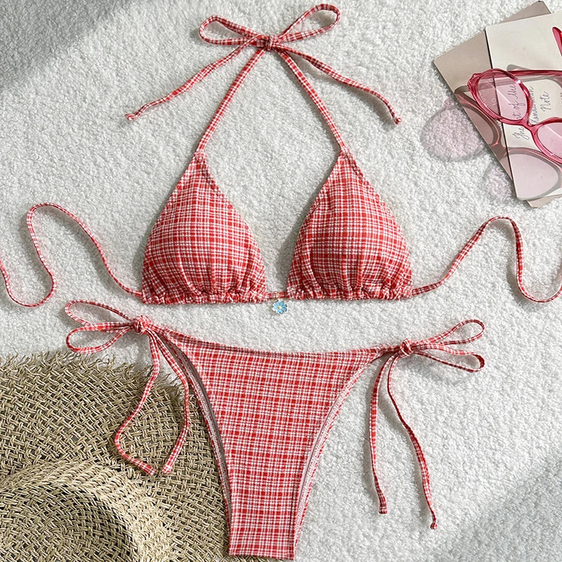 PASUXI Factory Wholesale Glitter Bikini Women Sexy Swimwear Swimsuit Bandage Bathing Suit Set Hot Beach Wear