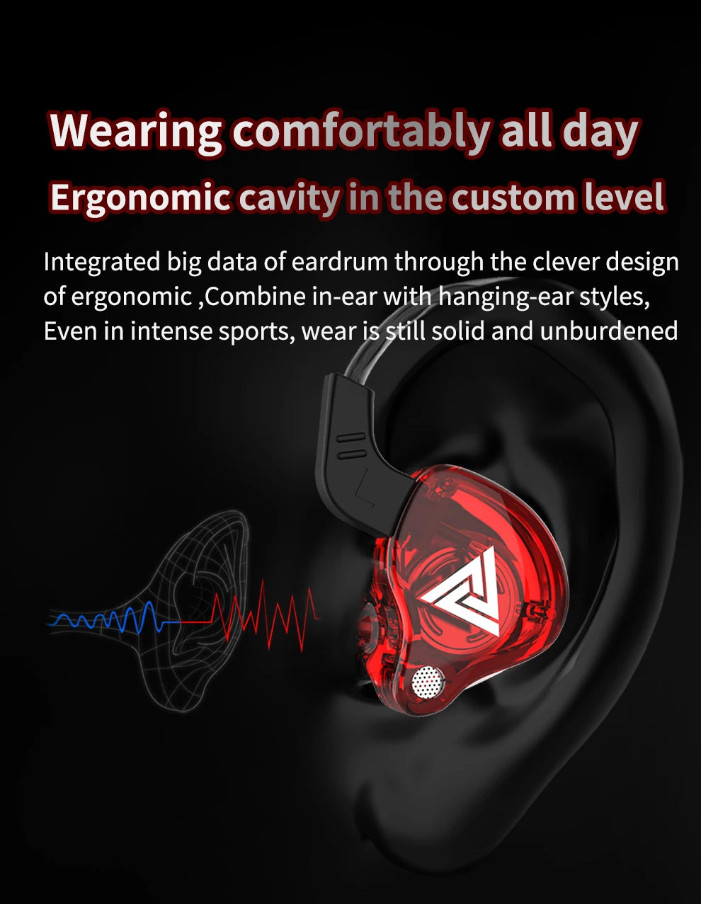 QKZ AK6 HiFi Earphones – 6 Driver In-Ear Headset  Powerful bass. Clear sound. Built for performance.
