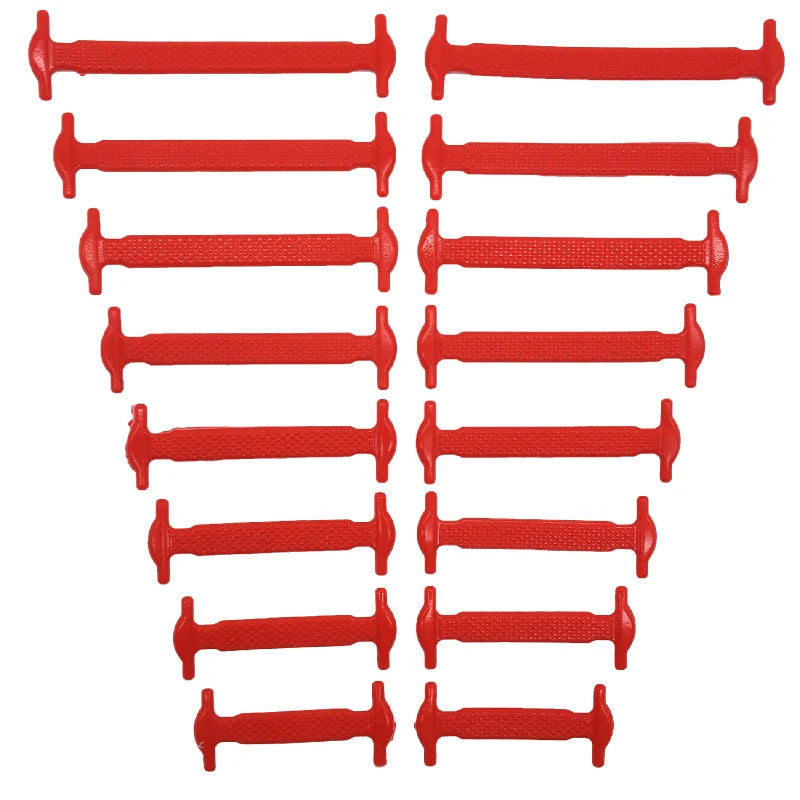 FlexLock Silicone Laces – 16PCS No-Tie Shoelace Set  No tying. No hassle. Just comfort.