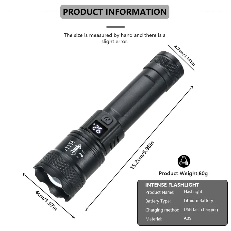 PowerBeam X2000 Flashlight – Tactical LED Torch  Extreme brightness. Reliable power. Ready for anything.