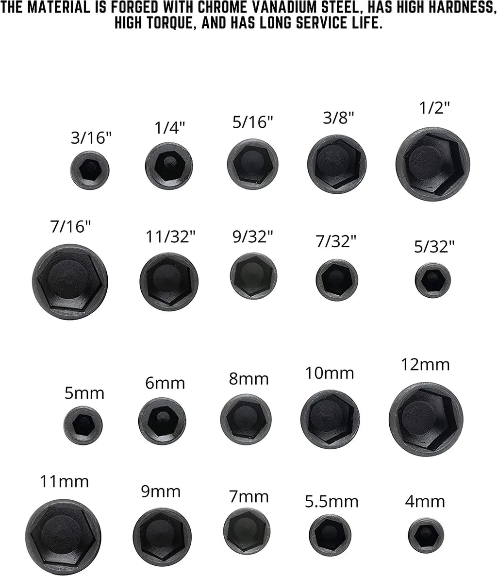 HexPro 9PCS Socket Set – Nut Driver Bit Kit (5–13mm)  Precision tools. Strong performance. Built for every job.