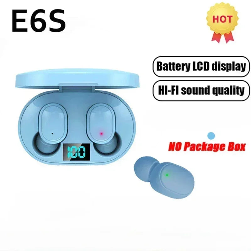 E6S Wireless Earbuds – Noise Reduction & Deep Bass Sound  Compact, powerful, and made for everyday listening.