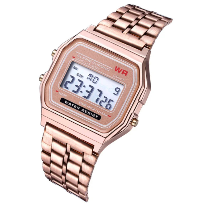 F91W Classic Digital Watch – Steel Band Edition  Timeless look. Everyday function. Effortless style.