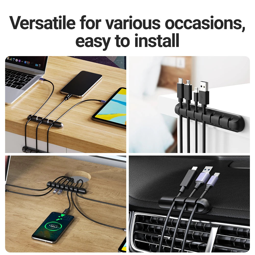 CableFix Organizer Clips – Clean & Tidy Cable Management  No more messy wires. Keep your space clean and organized.