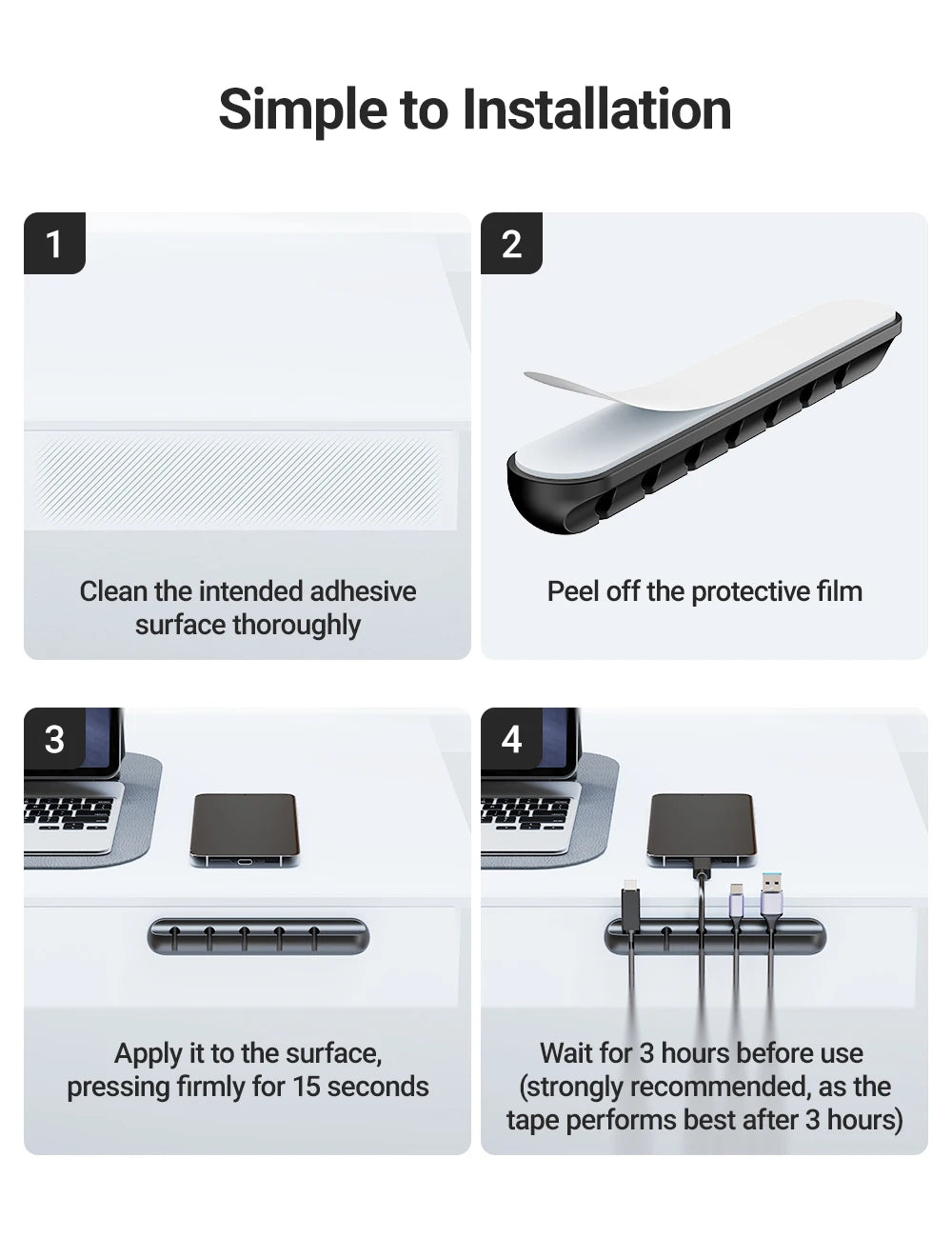 CableFix Organizer Clips – Clean & Tidy Cable Management  No more messy wires. Keep your space clean and organized.