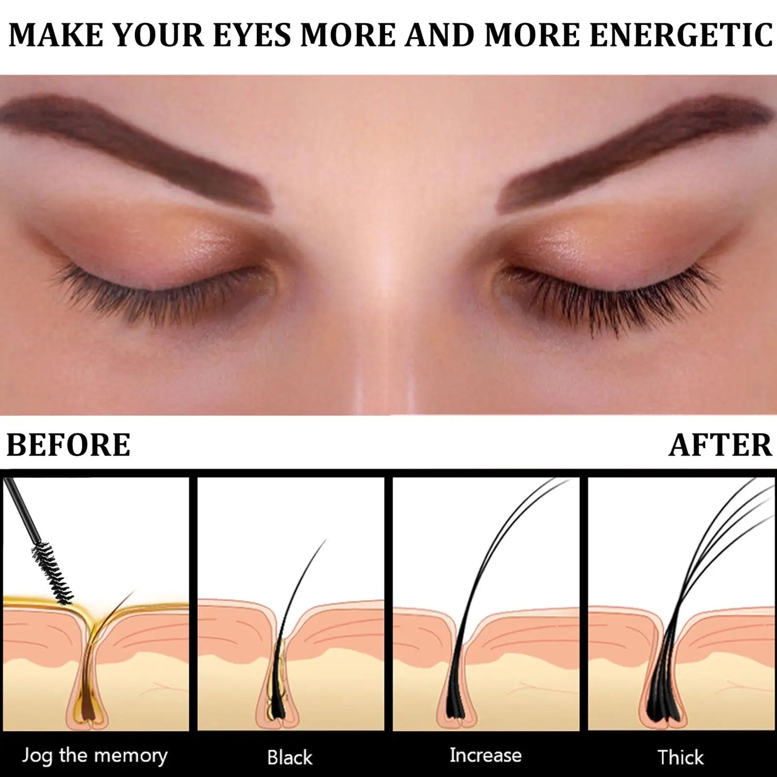 10ml Castor Oil Eyelash Growth Serum Eyelash Enhancer Lengthening Fuller Thicker Lashes Treatment Eyebrow Growth Nourishing