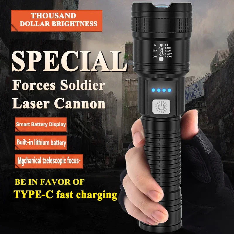 PowerBeam X2000 Flashlight – Tactical LED Torch  Extreme brightness. Reliable power. Ready for anything.