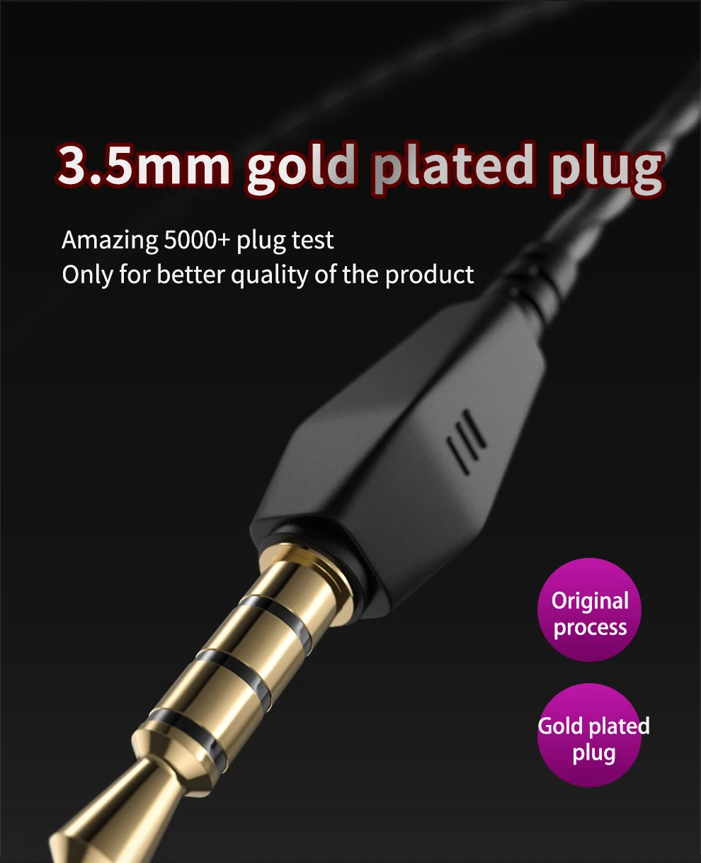 QKZ AK6 HiFi Earphones – 6 Driver In-Ear Headset  Deep bass. Clear sound. Built for everyday performance.
