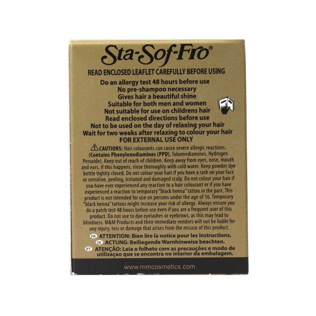 Permanent Dye Sta Soft Fro Powder Hair Color Black (8 g)